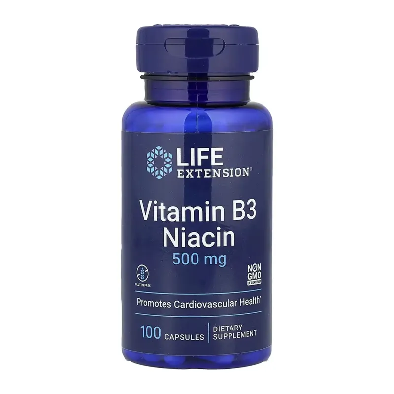 Life Extension Vitamin B3 Niacin 500 мг, 100 капс.