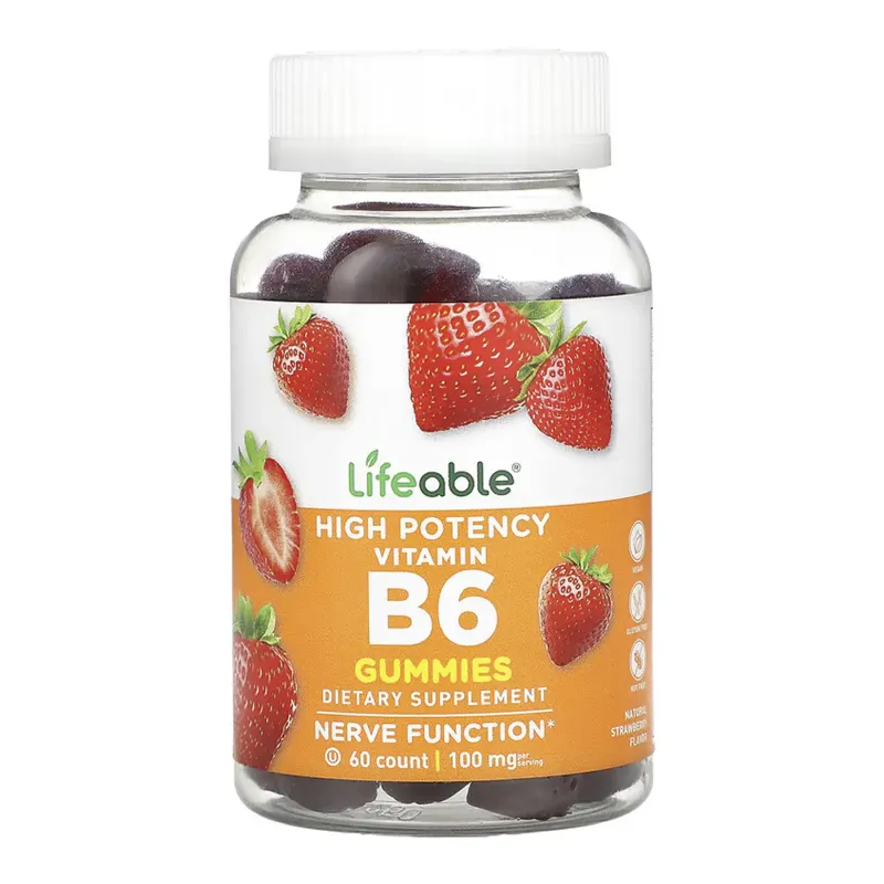 Lifeable Vitamin B6 Adult, 60 жув. цукерок