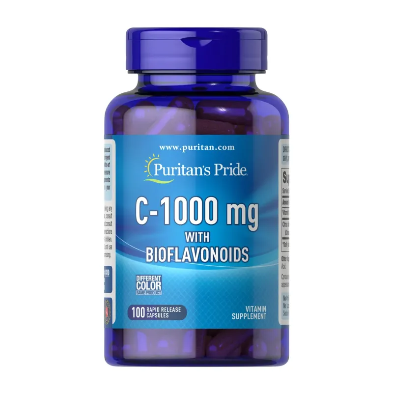 Puritans Pride Vitamin C-1000 мг with Bioflavonoids, 100 капс.