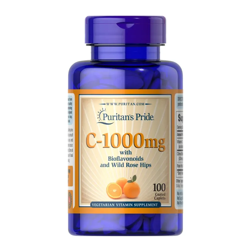 Puritans Pride Vitamin C-1000 мг with Bioflavonoids & Rose Hips, 100 капс.
