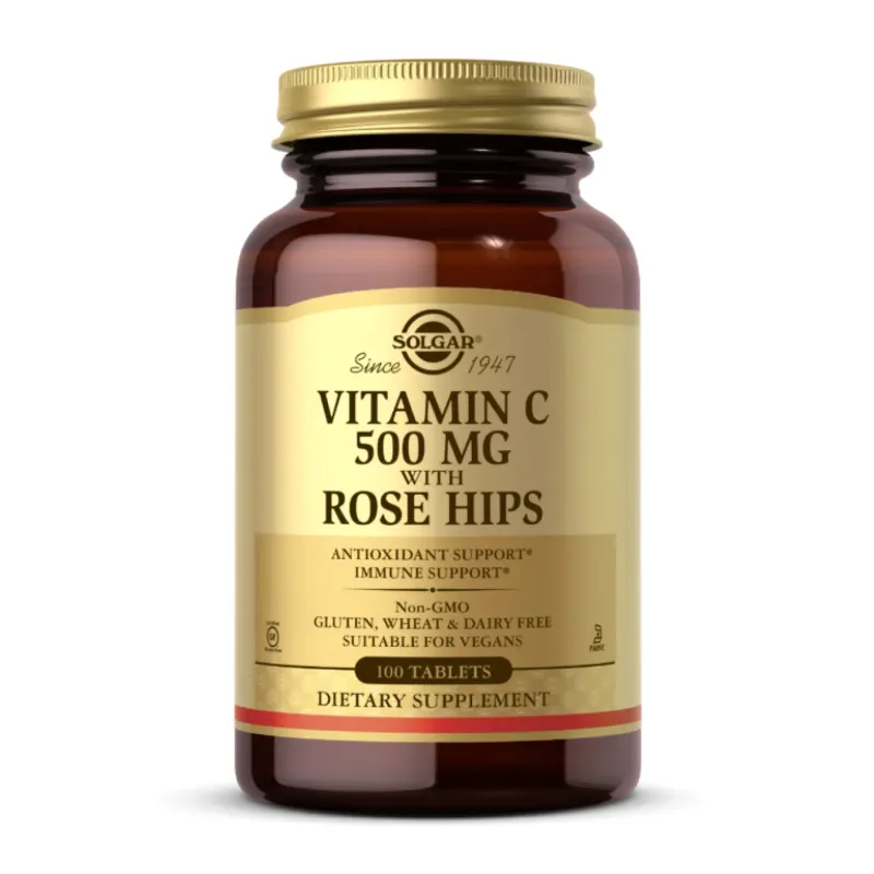 Solgar Vitamin C 500 мг with Rose Hips, 100 табл.