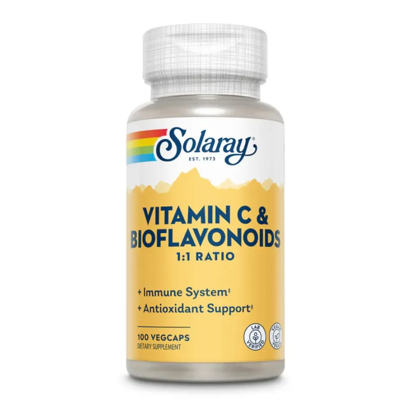 Solaray Vitamin C & Bioflavonoids 1:1 500 мг, 100 вег. капс.