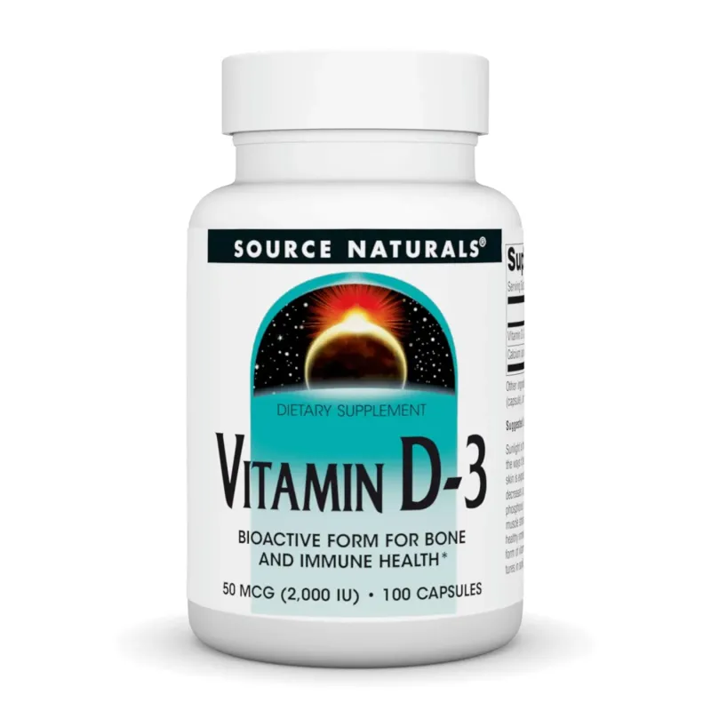 Source Naturals Vitamin D-3 2000 МО, 100 капс.