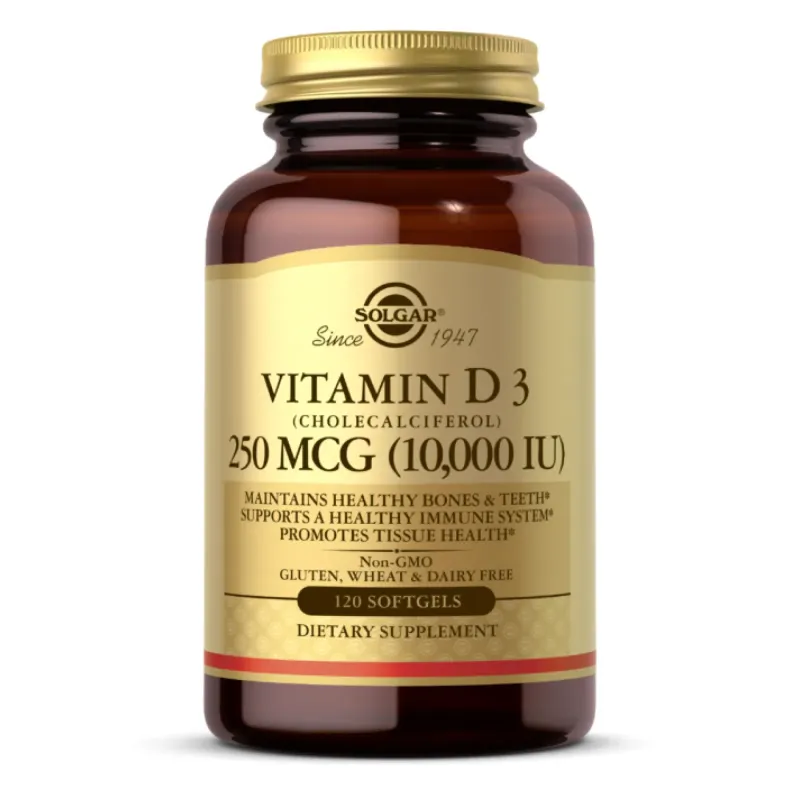 Solgar Vitamin D3 250 мкг (10 000 МО), 120 гел. капс.