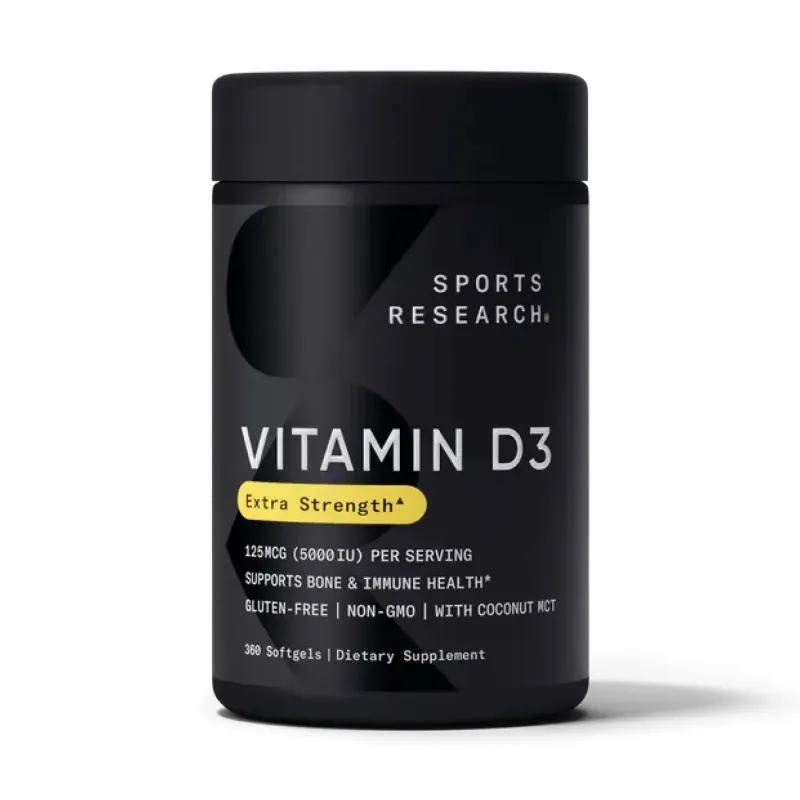 Sports Research Vitamin D3 5000 МО, 360 гел. капс.