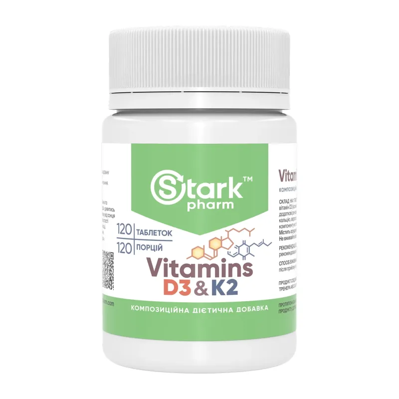 Stark Pharm Vitamin D3 & K2, 120 табл.