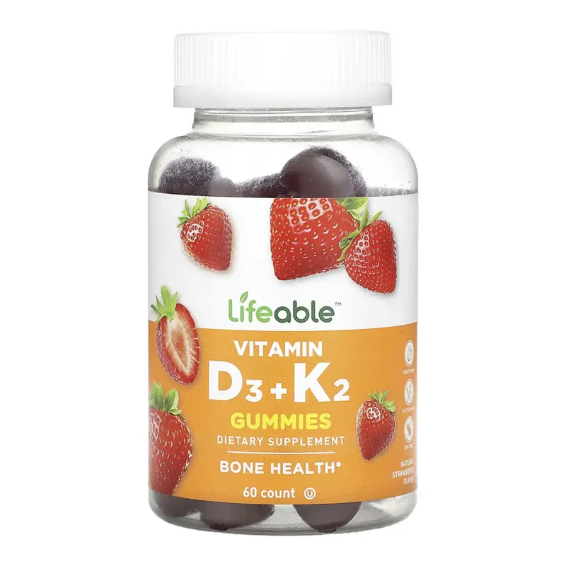 Lifeable Vitamin D3 + K2 Adult, 60 жув. цукерок
