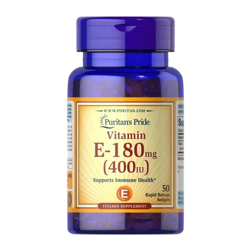 Puritans Pride Vitamin E-400 МО, 50 гел. капс.