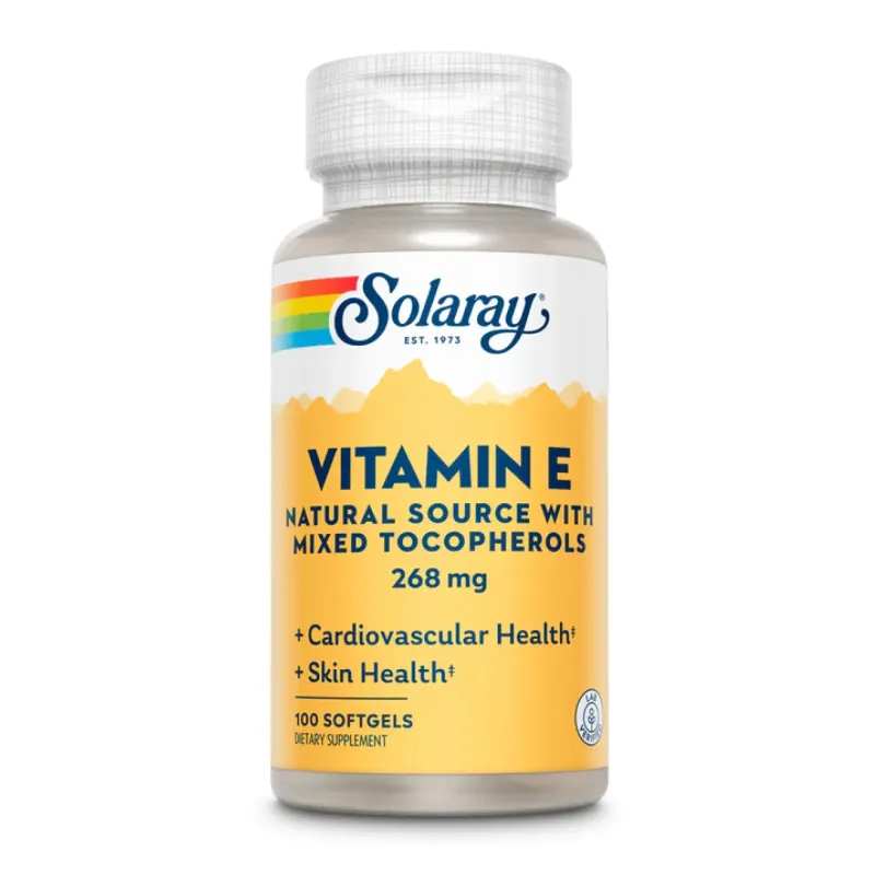 Solaray Vitamin E d-Alpha Tocopherol 268 мг, 50 гел. капс.