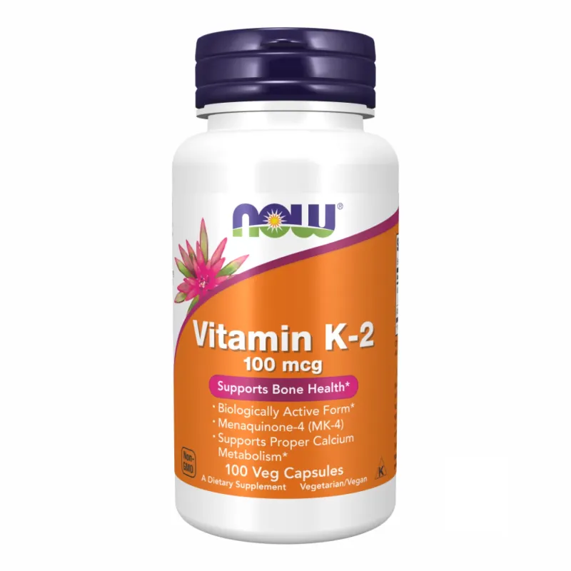 NOW Foods Vitamin K-2 100 мкг, 100 вег. капс.