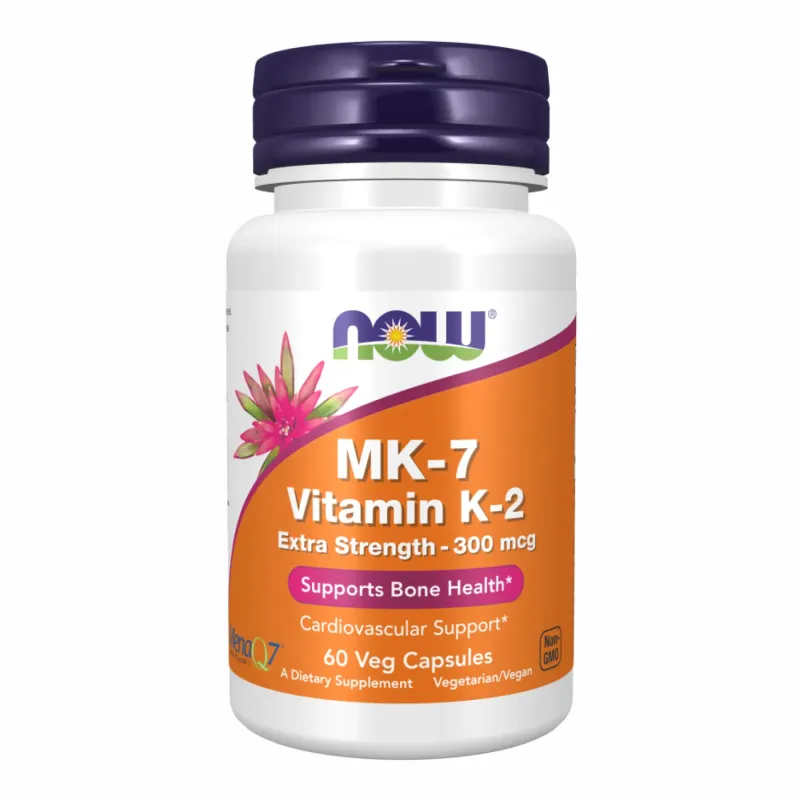 NOW Foods Vitamin K2 (MK-7) 300 мкг, 60 вег. капс.
