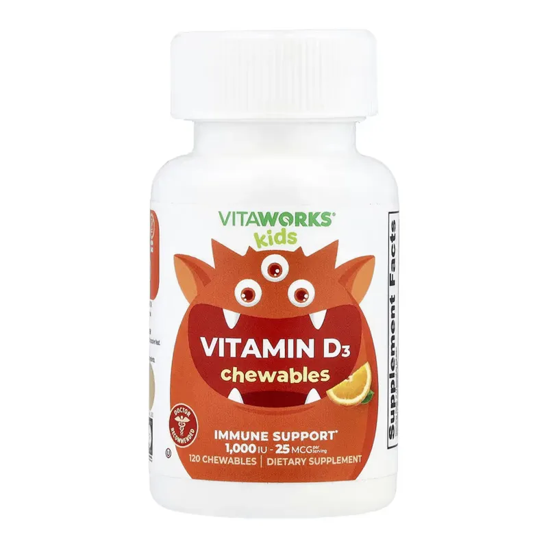 Lifeable VitaWorks Kids Vitamin D, 120 жув. табл.
