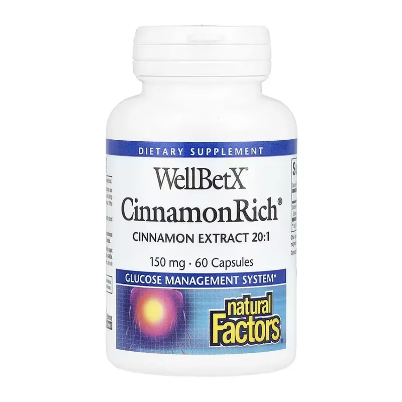 Natural Factors WellBetX CinnamonRich 150 мг, 60 капс.