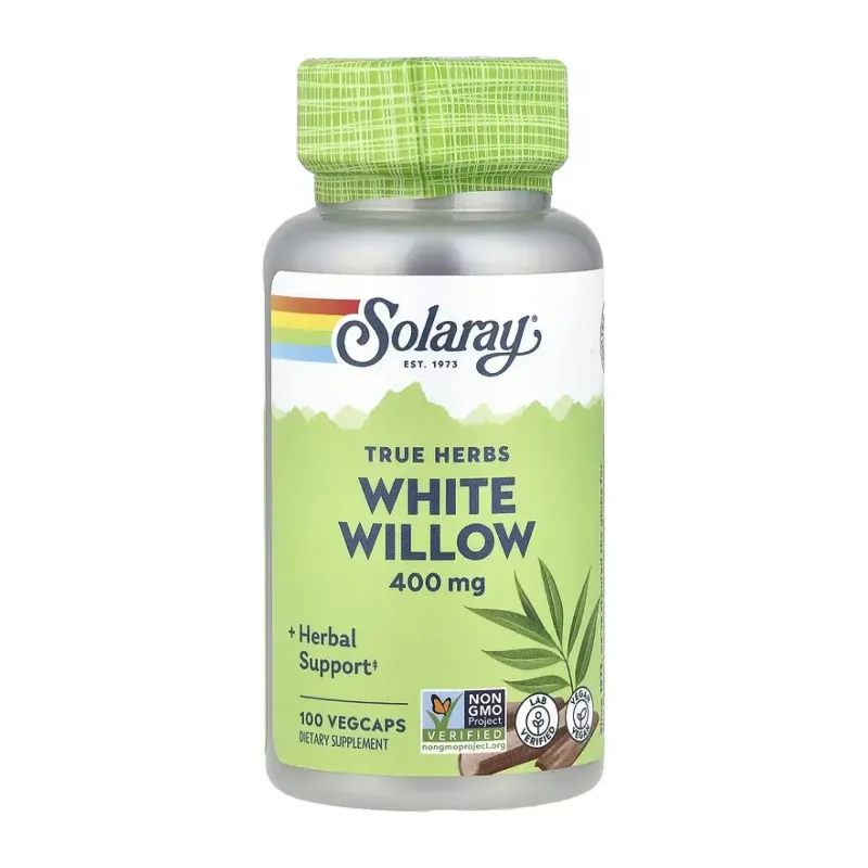 Solaray White Willow Bark 400 мг, 100 вег. капс.