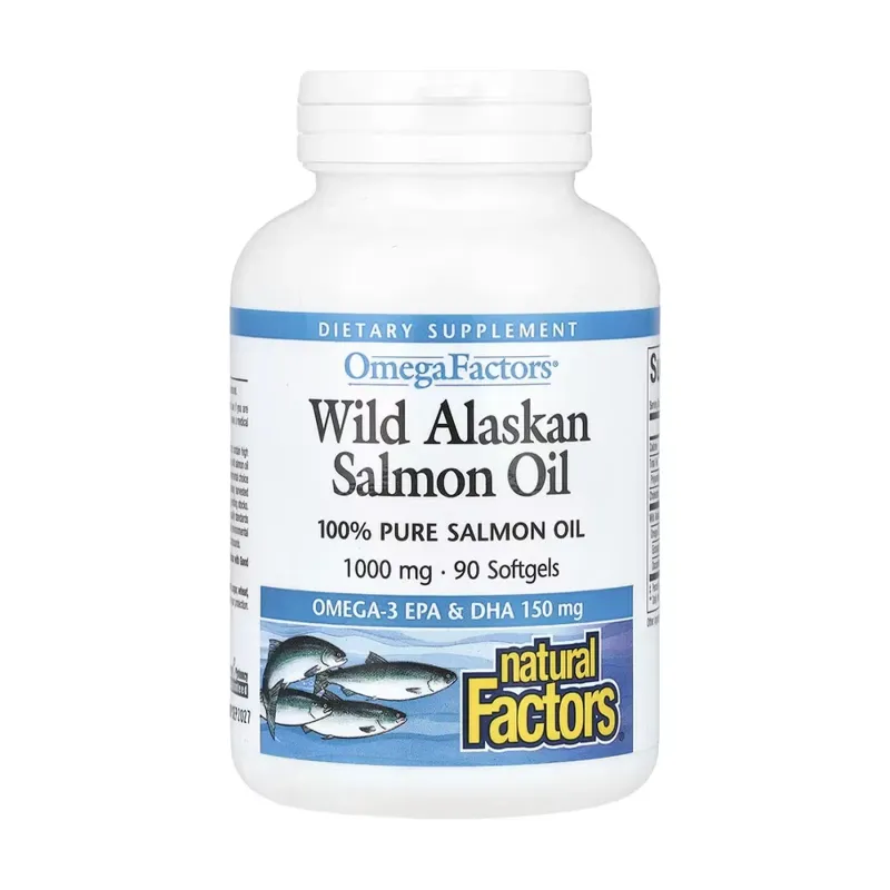 Natural Factors Wild Alaskan Salmon Oil 1000 мг, 90 гел. капс.