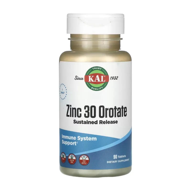 KAL Zinc 30 Orotate Sustained Release, 90 табл.