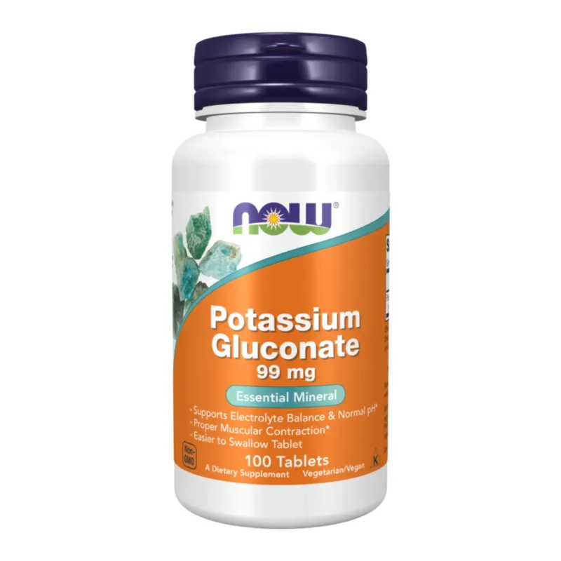 NOW Foods Potassium Gluconate 99 мг, 100 табл.