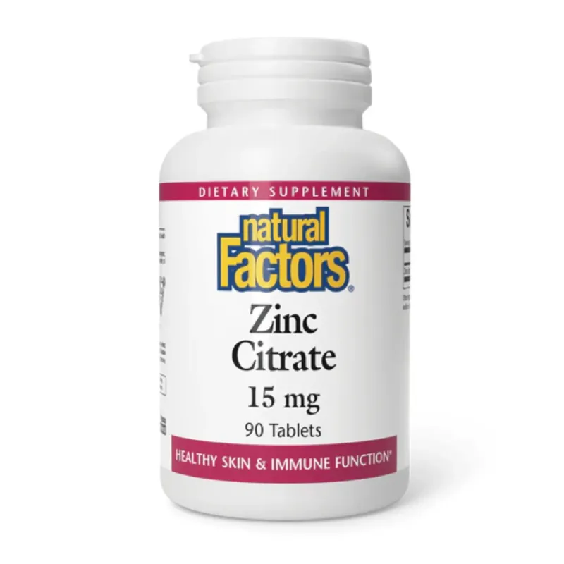 Natural Factors Zinc Citrate 15 мг, 90 табл.