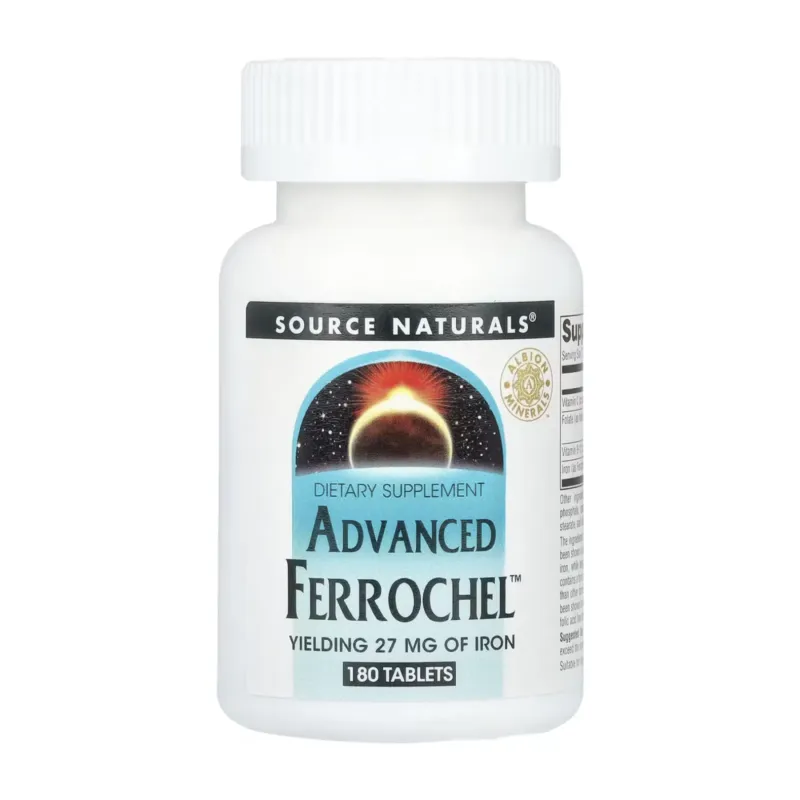 Source Naturals Advanced Ferrochel™ 27 мг, 180 табл.