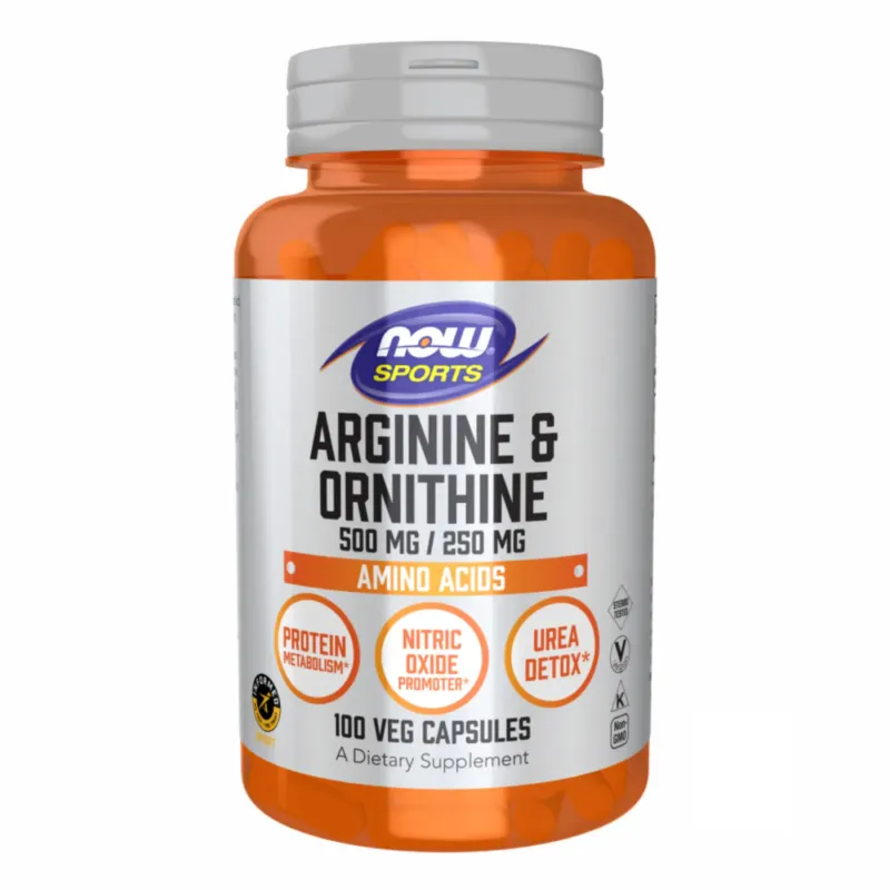 NOW Foods Arginine/Ornithine, 100 вег. капс.