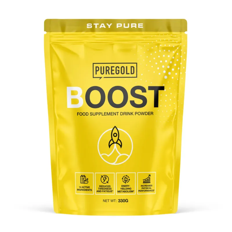 Pure Gold Boost Pre-Workout, 330 г, Зелене яблуко