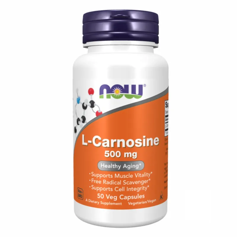 NOW Foods Carnosine 500 мг, 50 вег. капс.