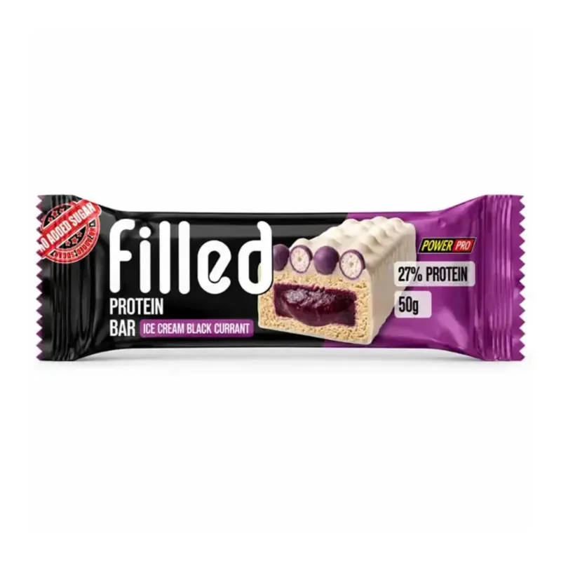 Power Pro Filled Bar 27%, 10 × 50 г, Blackcurrant Ice Cream