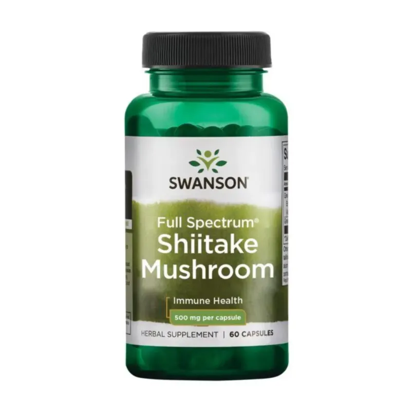 Swanson Full Spectrum Shiitake Mushroom 500 мг, 60 капс.