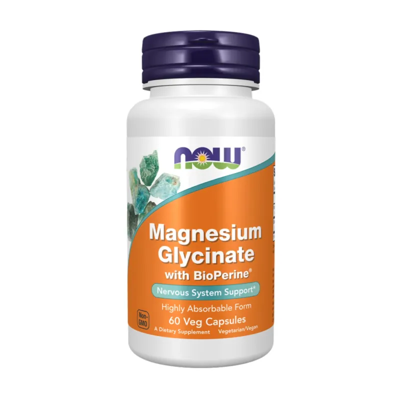 NOW Foods Magnesium Glycinate with BioPerine, 60 вег. капс.