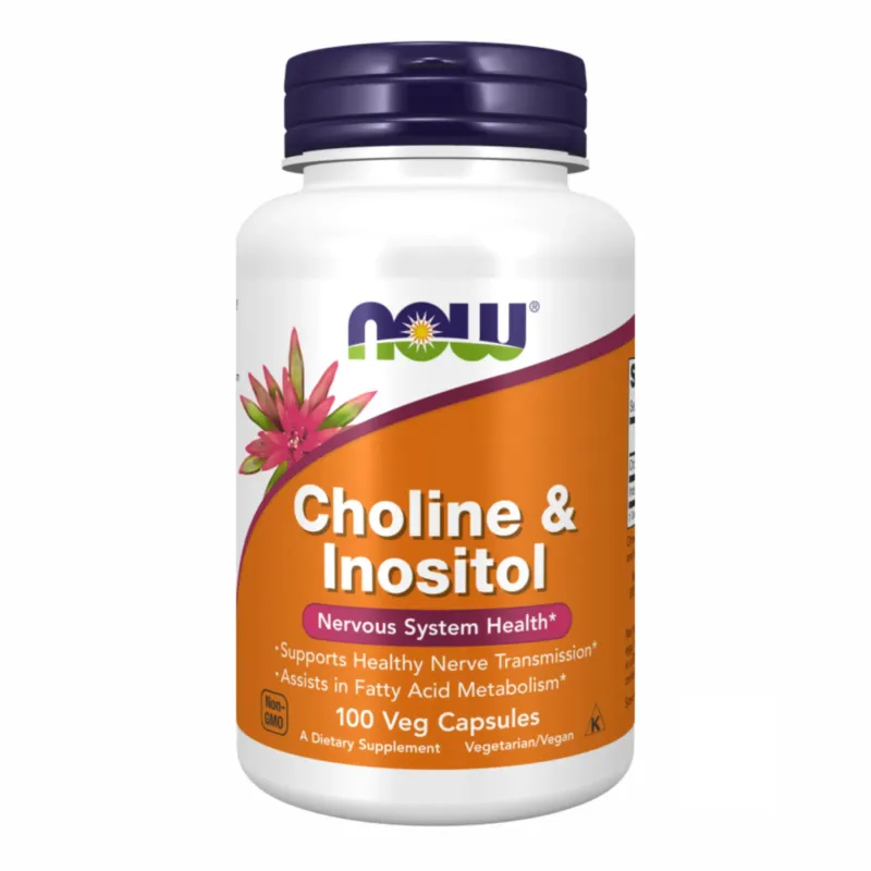 NOW Foods Choline & Inositol 250/250 мг, 100 вег. капс.