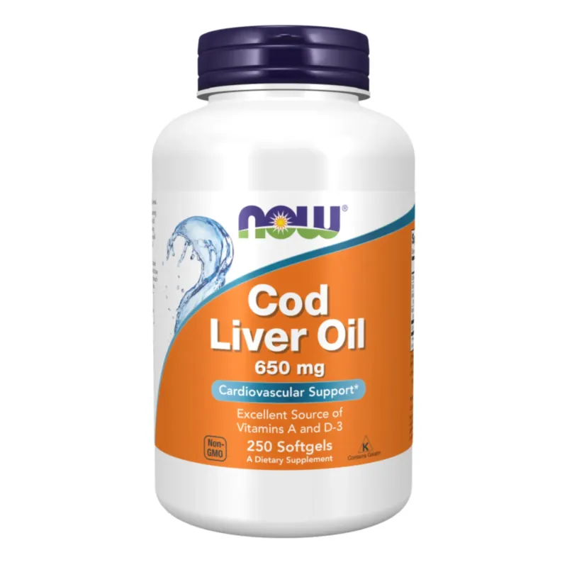 NOW Foods Cod Liver Oil 650 мг, 250 гел. капс.