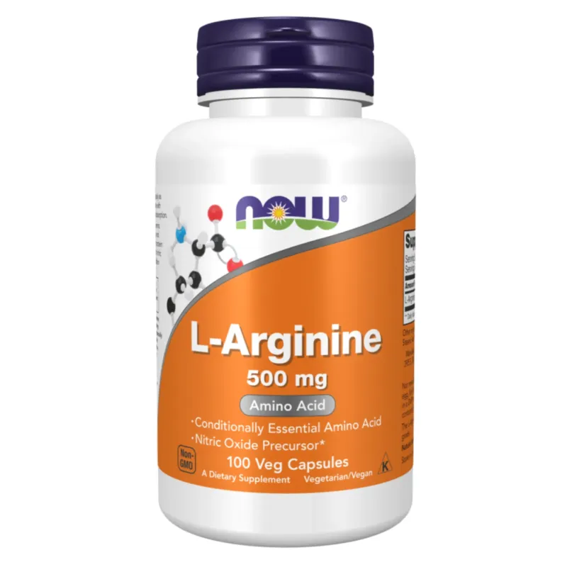 NOW Foods L-Arginine 500 мг, 100 капс.