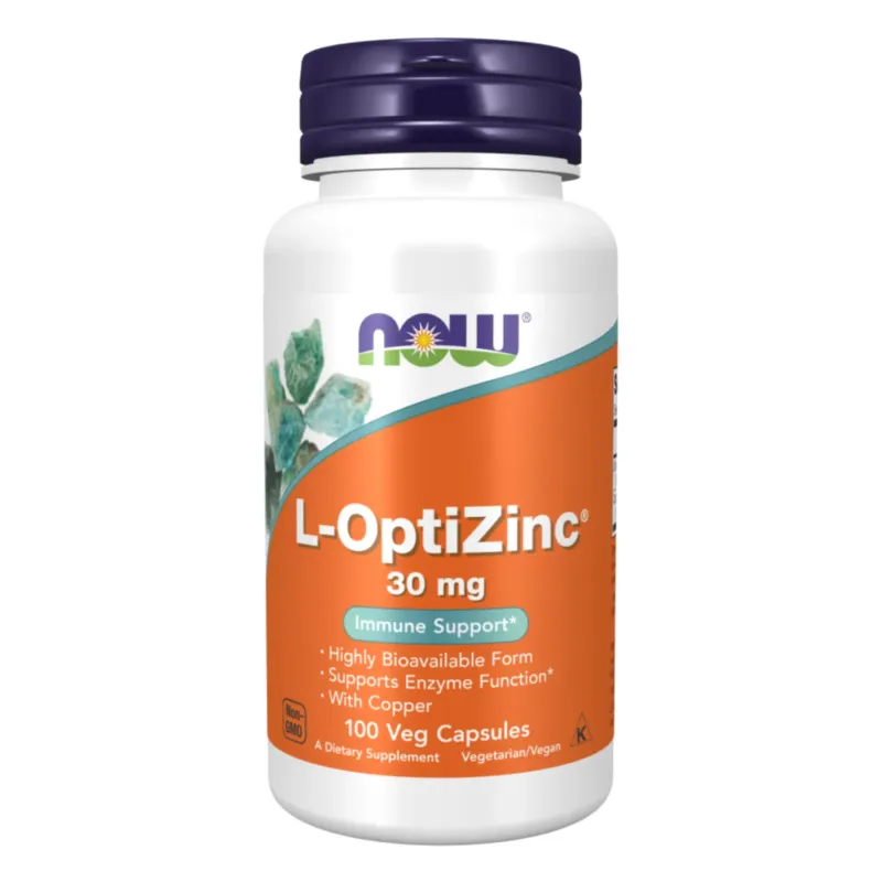 NOW Foods L-Optizinc(R) 30 мг+Copper, 100 вег. капс.