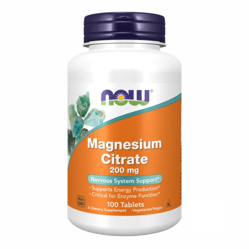 NOW Foods Magnesium Citrate 200 мг, 100 табл.