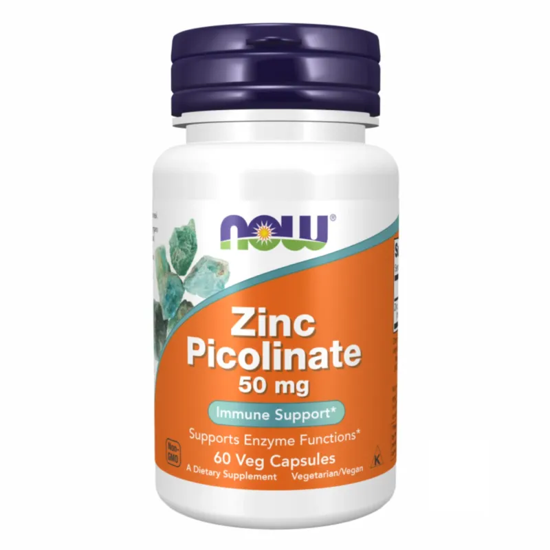 NOW Foods Zinc Picolinate 50 мг, 60 вег. капс.