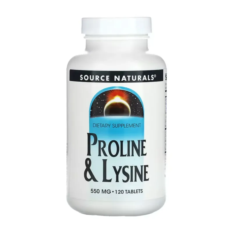 Source Naturals Proline & Lysine 550 мг, 120 табл.