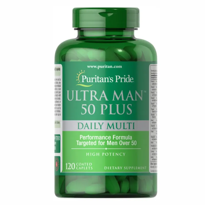 Puritans Pride Ultra Man™ 50 Plus Daily Multi, 120 капс.
