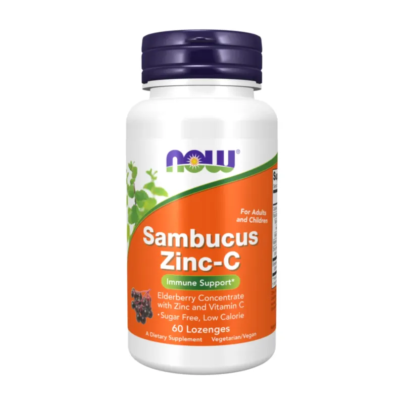 NOW Foods Sambucus Zinc-C, 60 пастилок