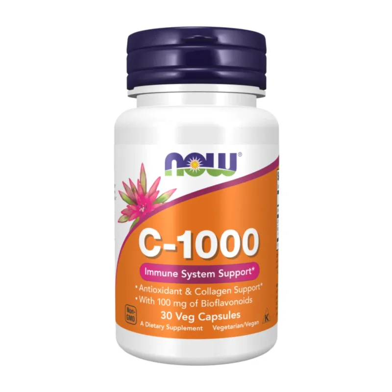 NOW Foods Vitamin C-1000, 30 вег. капс.