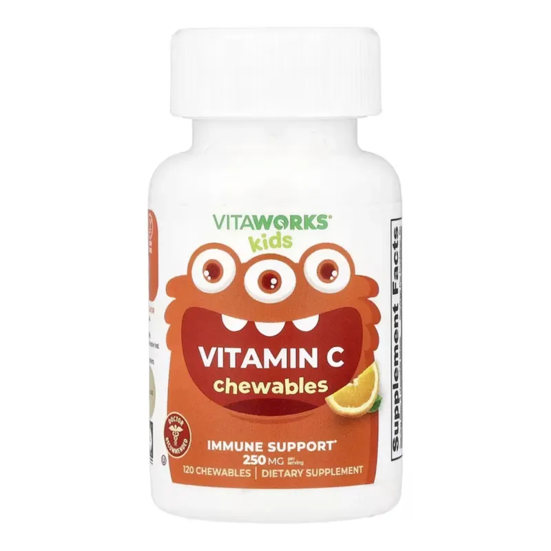 Lifeable VitaWorks Vitamin C Kids, 120 жув. табл., Апельсин